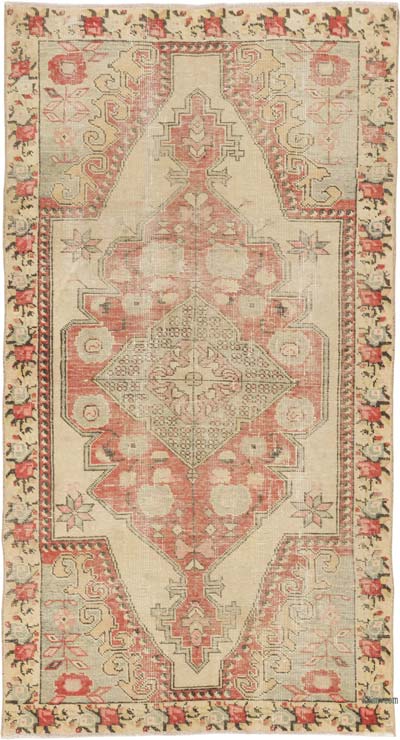 Alfombra Vintage Turca Anudada a Mano - 118 cm x 213 cm
