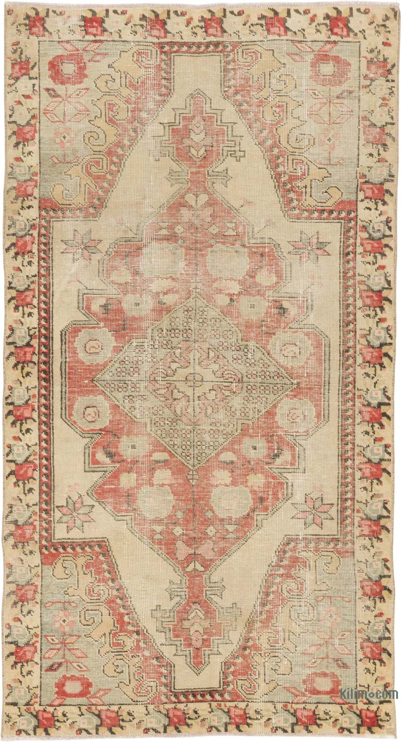 El Dokuma Vintage Halı - 118 cm x 213 cm - K0085797