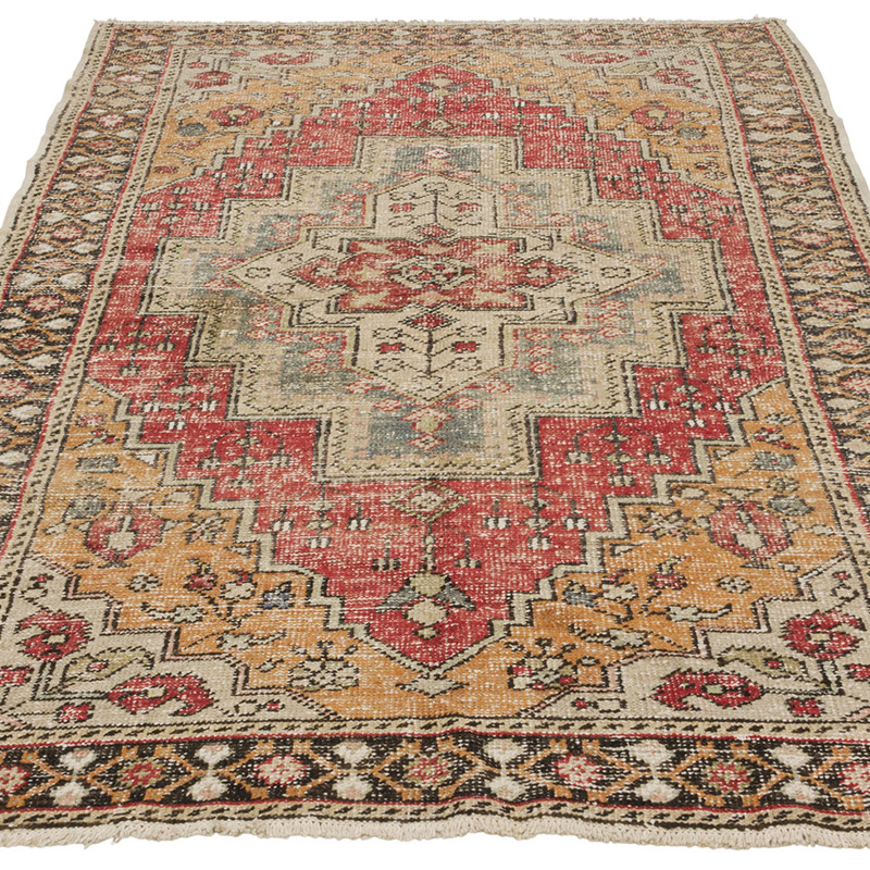 Alfombra Vintage Turca Anudada a Mano - 130 cm x 200 cm - K0085798