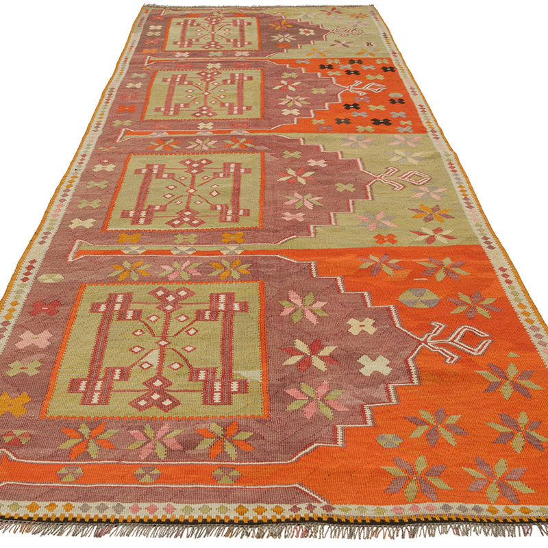 Vintage Artvin Kilim Rug - 4'  x 10' 8" (48" x 128") - K0085801