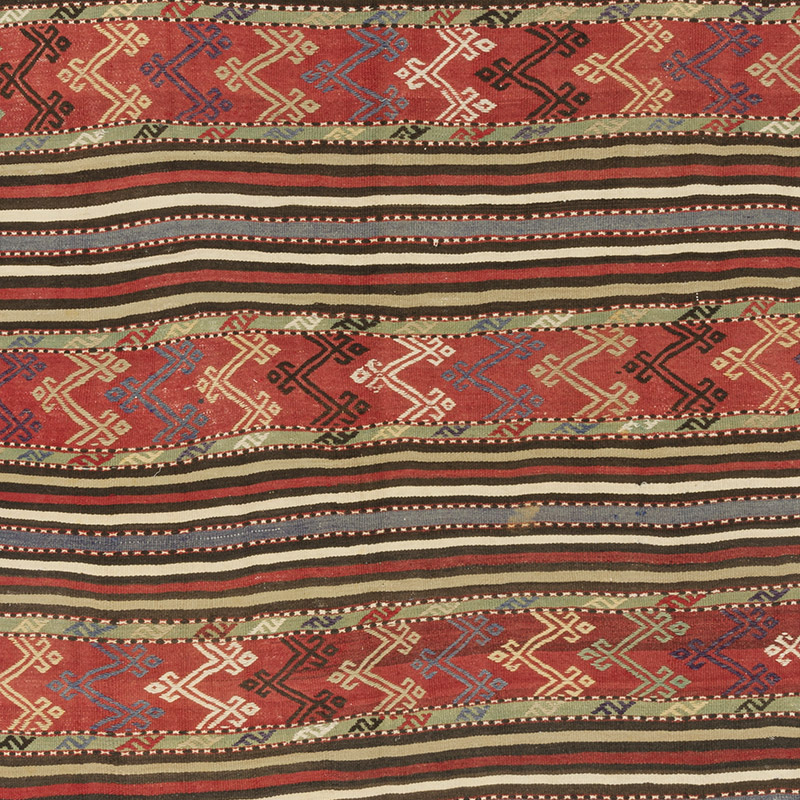 Vintage Balikesir Kilim Rug - 5' 2" x 8' 4" (62" x 100") - K0085821