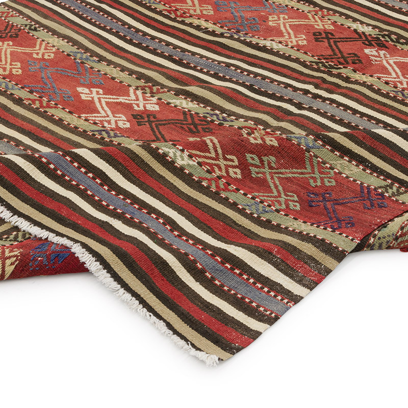 Vintage Balikesir Kilim Rug - 5' 2" x 8' 4" (62" x 100") - K0085821