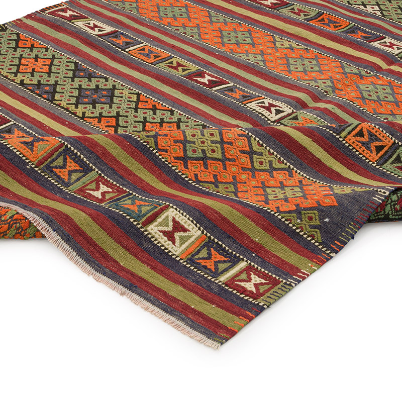 Vintage Balikesir Kilim Rug - 5' 8" x 9' 9" (68" x 117") - K0085822