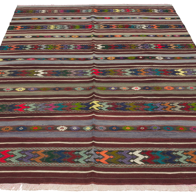 Vintage Balikesir Kilim Rug - 4' 7" x 8'  (55" x 96") - K0085826