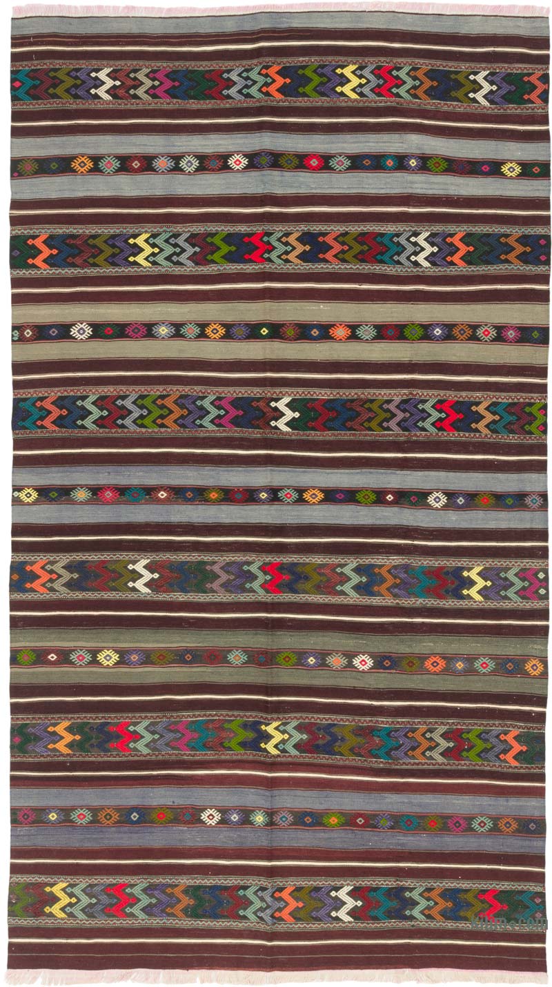 Vintage Balikesir Kilim Rug - 4' 7" x 8'  (55" x 96") - K0085826