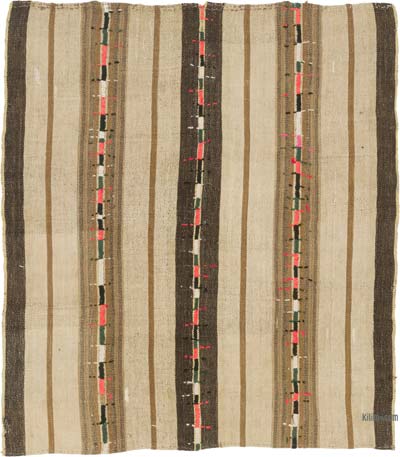 Vintage Anatolian Kilim Rug - 4' 9" x 5' 8" (57" x 68")