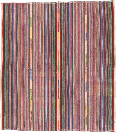 Vintage Anatolian Kilim Rug - 6' 7" x 7' 8" (79" x 92")