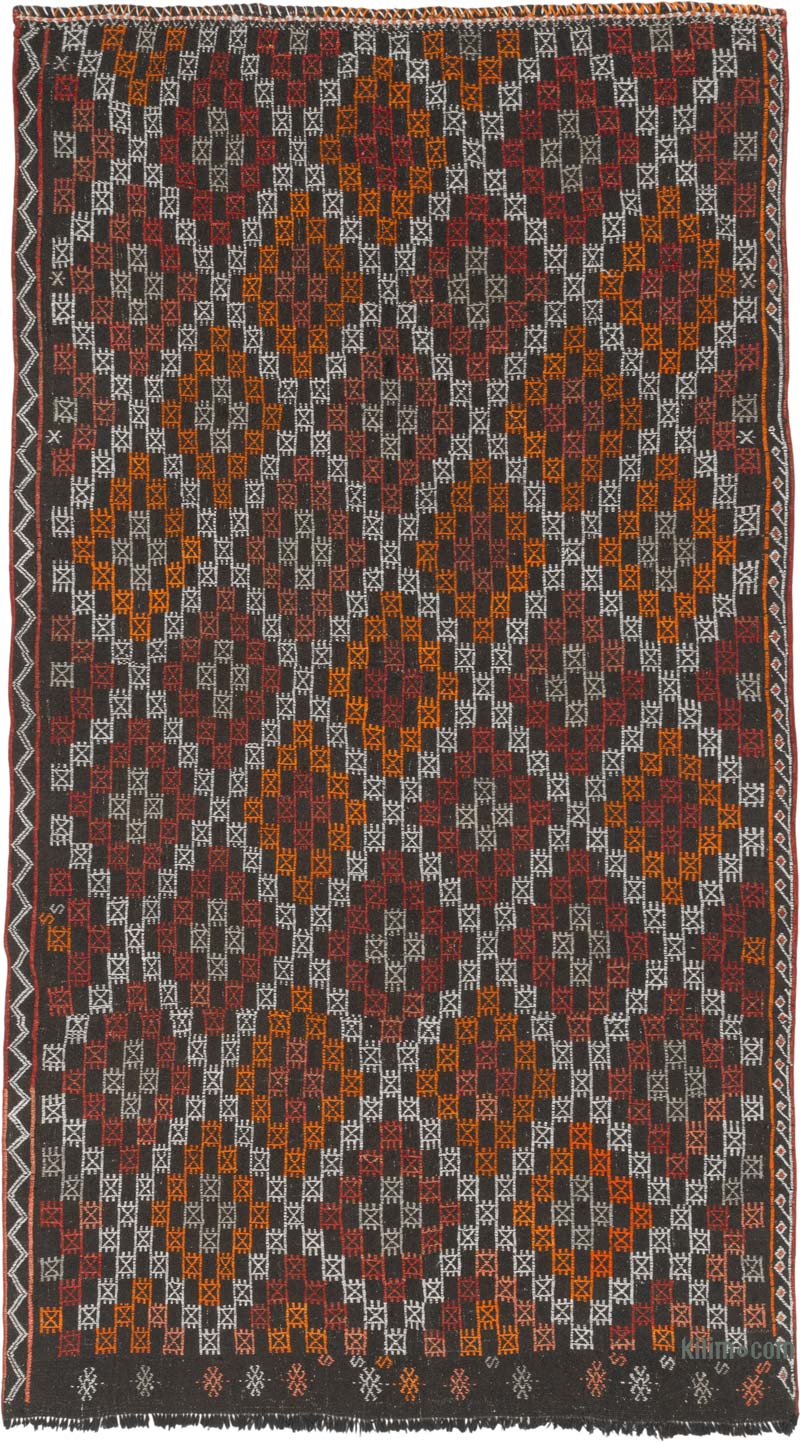 Vintage Anatolian Jijim Rug - 5' 1" x 9' 1" (61" x 109") - K0085871