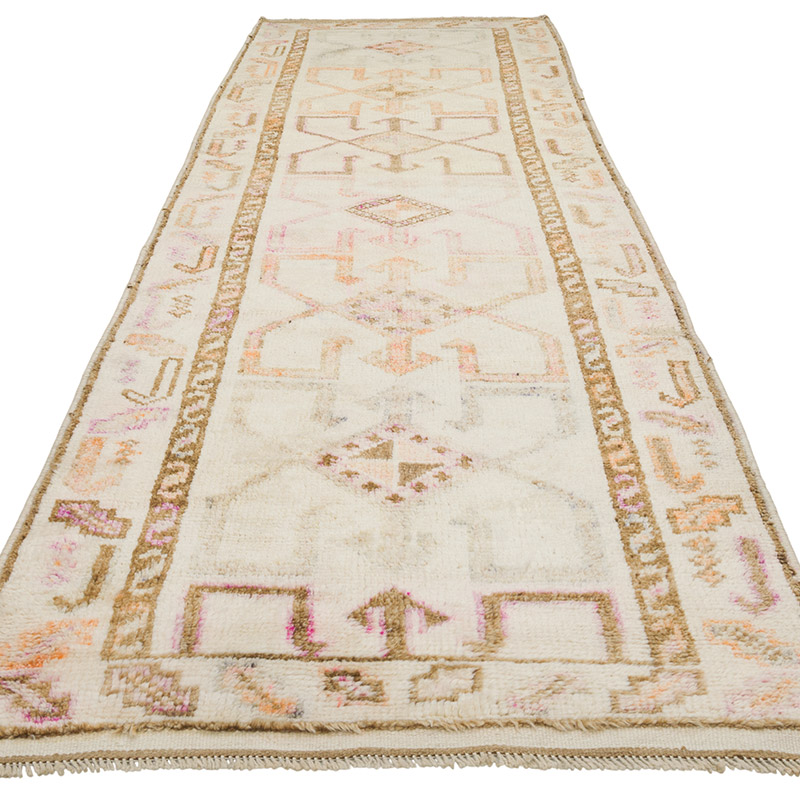 Vintage Tribal Runner Rug - 3' 9" x 11' 11" (45" x 143") - K0085911