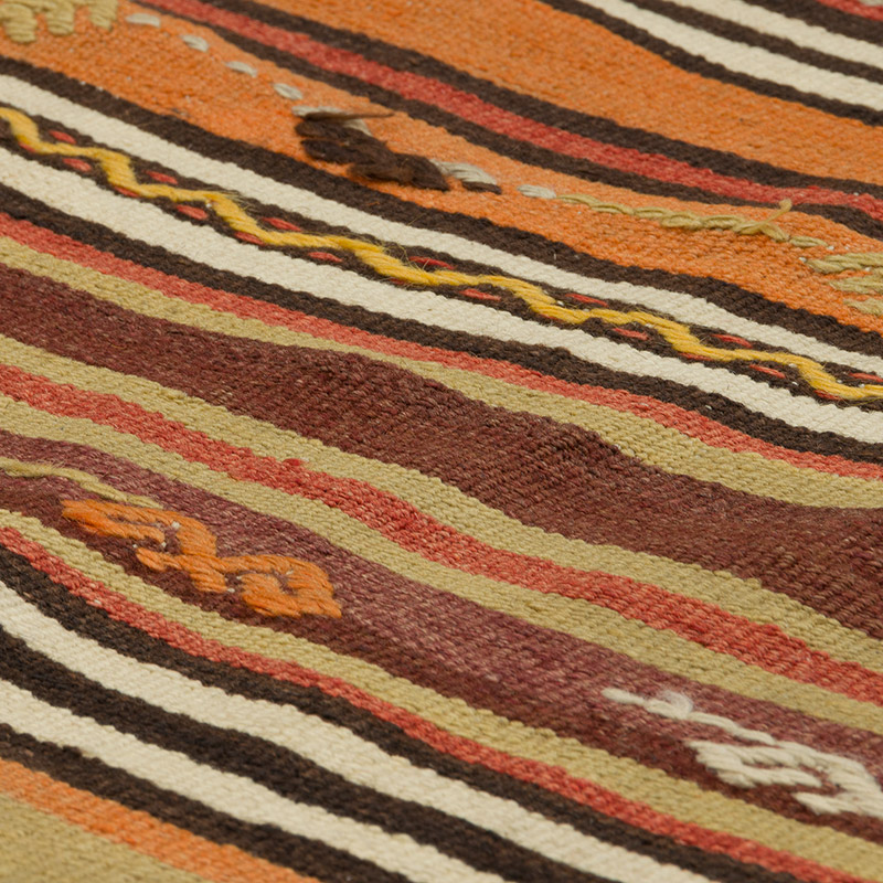 Alfombra Vintage Kilim Turca - 121 cm x 187 cm - K0085916