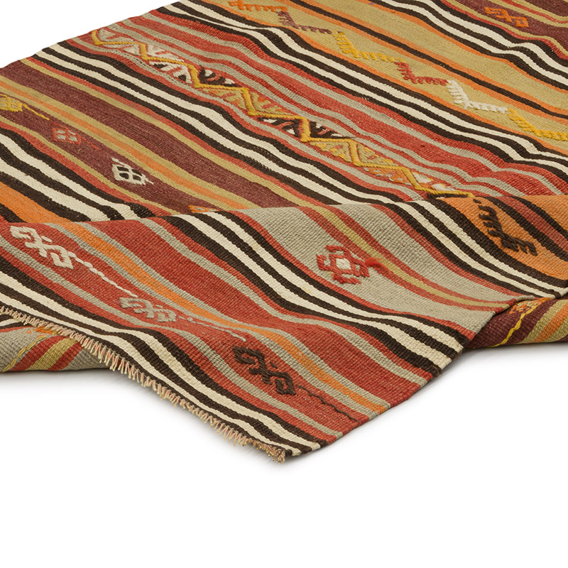 Alfombra Vintage Kilim Turca - 121 cm x 187 cm - K0085916