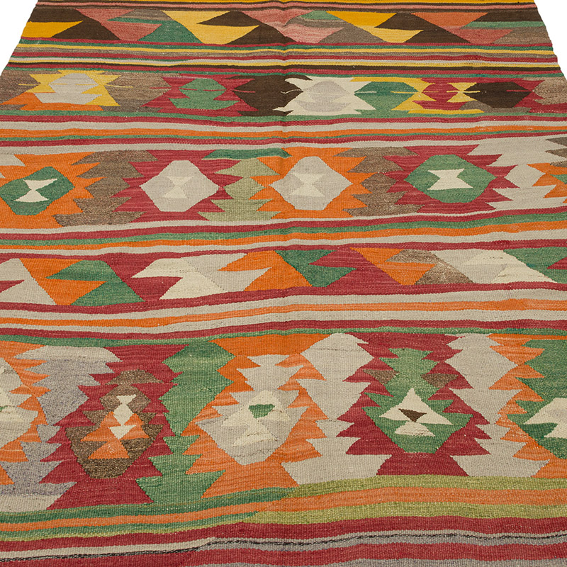 Alfombra Vintage Kilim Turca - 156 cm x 241 cm - K0085917