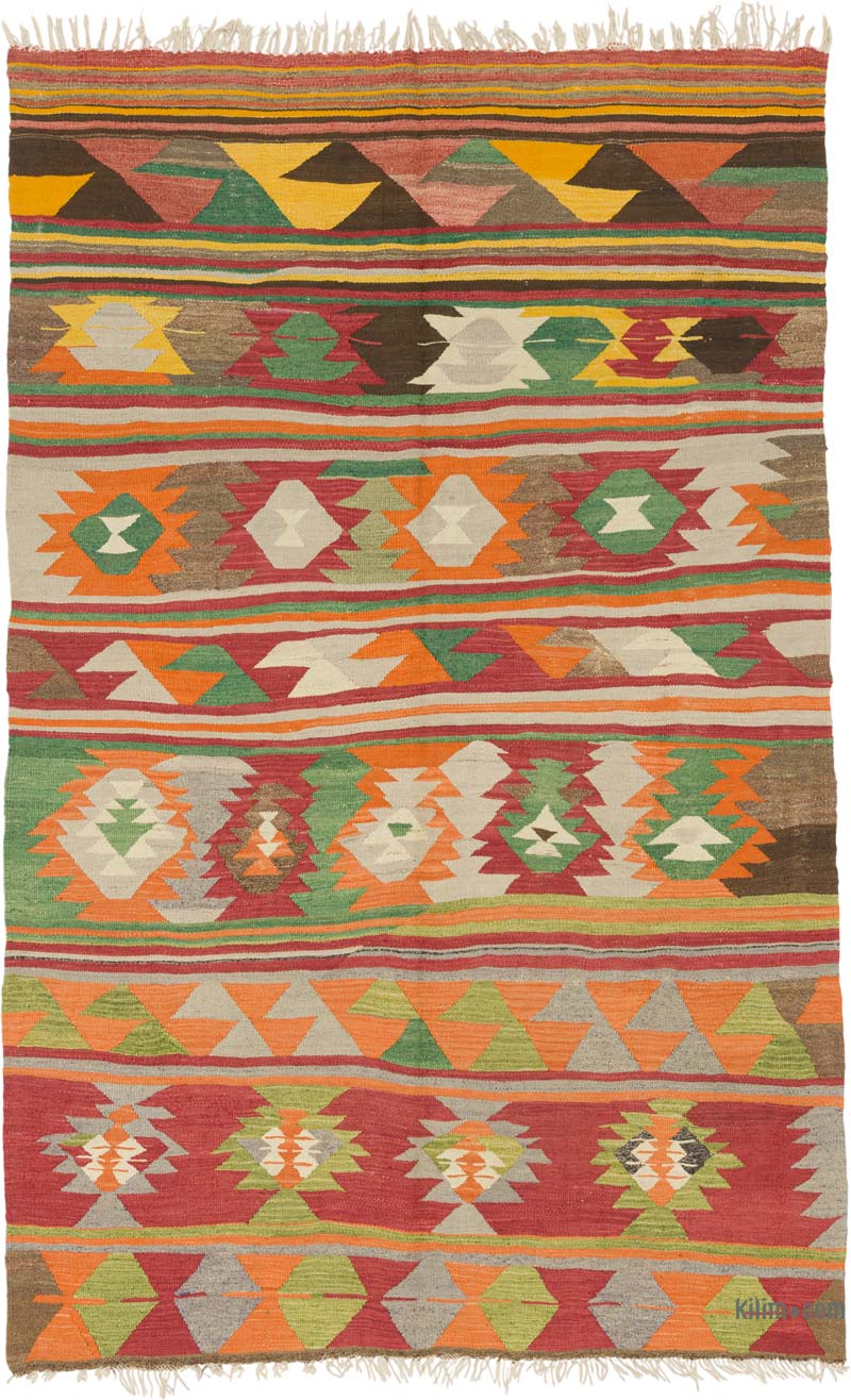 Alfombra Vintage Kilim Turca - 156 cm x 241 cm - K0085917