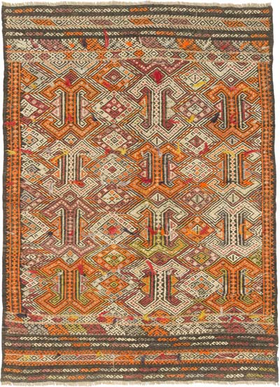Vintage Anatolian Jijim Rug - 5'  x 6' 10" (60" x 82")
