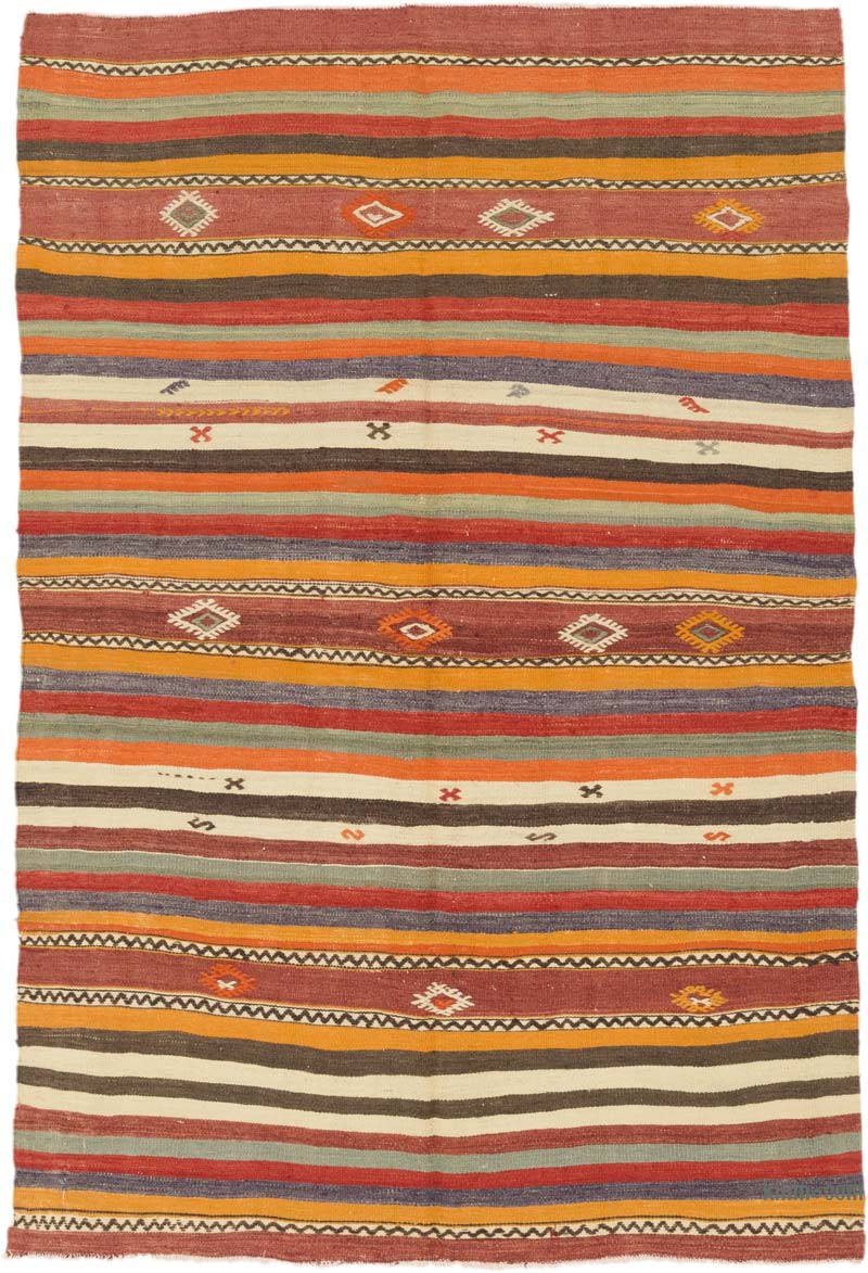 Alfombra Vintage Kilim Turca - 157 cm x 231 cm - K0085920