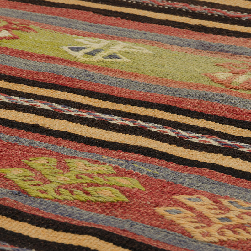 Alfombra Vintage Kilim Turca - 124 cm x 210 cm - K0085925