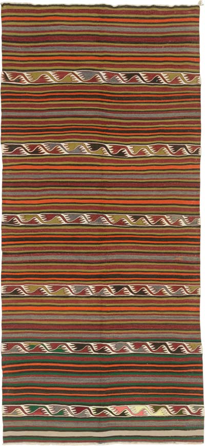 Vintage Konya Kilim Rug - 4' 8" x 9' 11" (56" x 119")