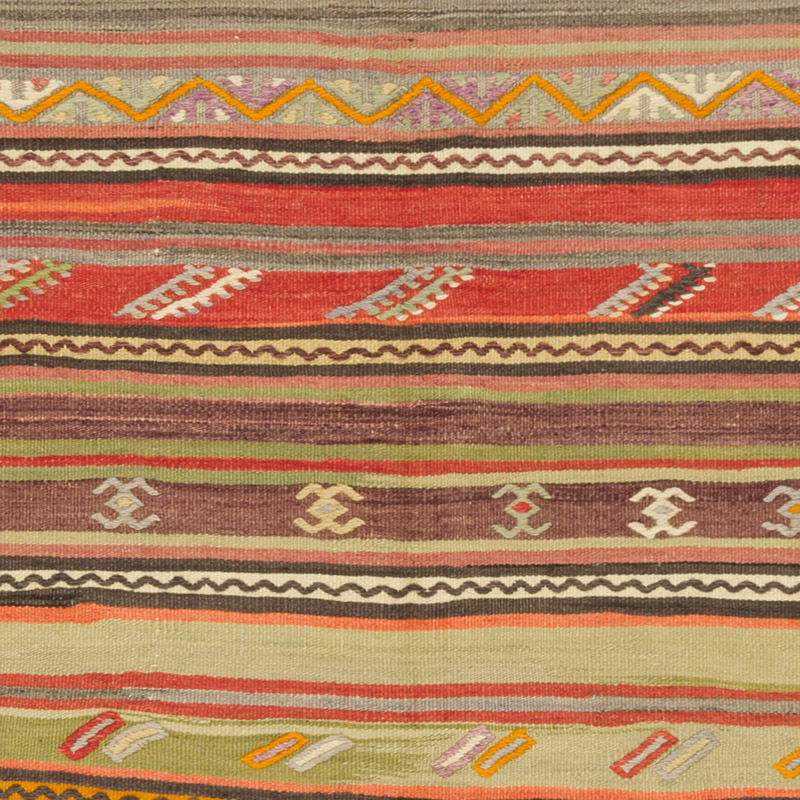 Vintage Turkish Kilim Rug - 3' 11" x 7' 4" (47" x 88") - K0085927