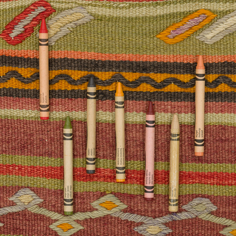 Vintage Turkish Kilim Rug - 3' 11" x 7' 4" (47" x 88") - K0085927