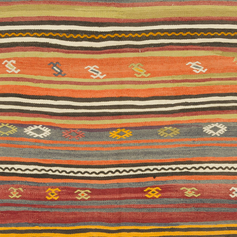 Alfombra Vintage Kilim Turca - 113 cm x 200 cm - K0085931