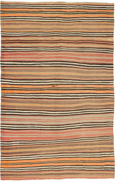 Vintage Turkish Kilim Rug - 5' 1" x 7' 11" (61" x 95")