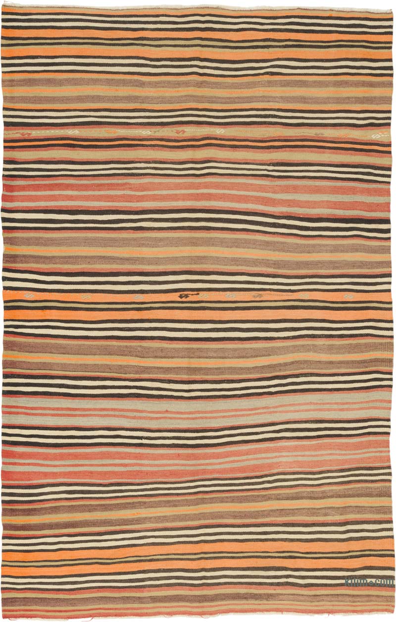 Vintage Turkish Kilim Rug - 5' 1" x 7' 11" (61" x 95") - K0085932