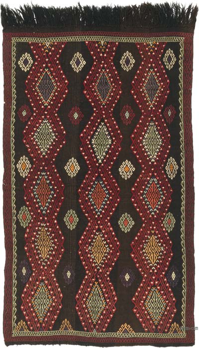 Vintage Anatolian Jijim Rug - 3' 7" x 6' 1" (43" x 73")