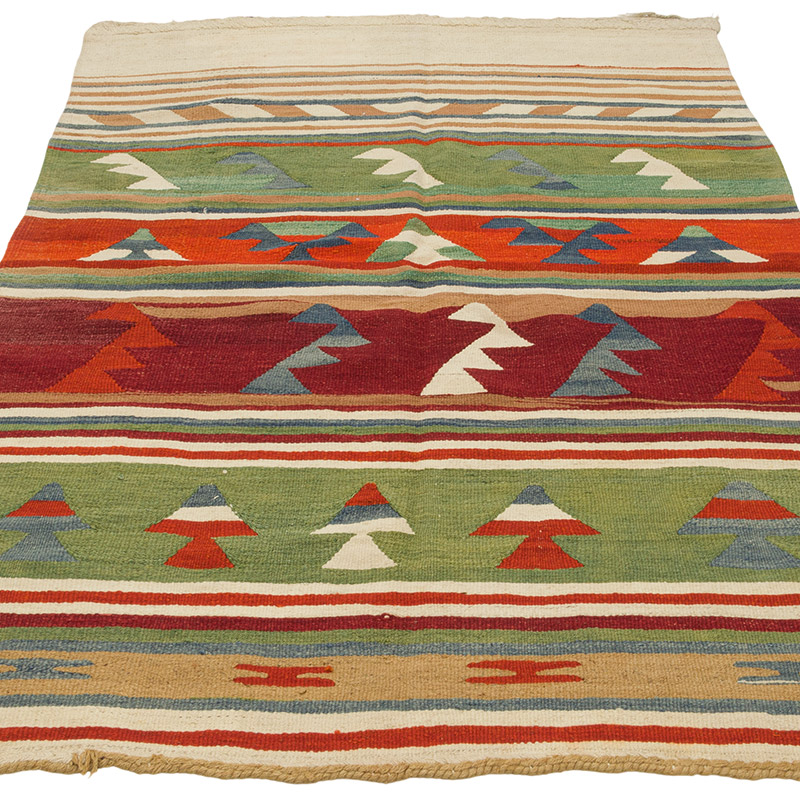 Alfombra Vintage Kilim Turca - 122 cm x 181 cm - K0085938