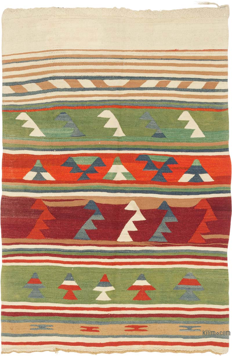 Alfombra Vintage Kilim Turca - 122 cm x 181 cm - K0085938