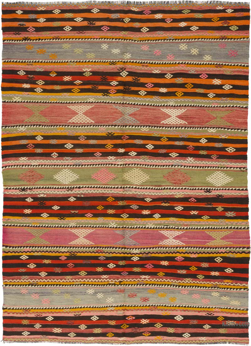 Alfombra Vintage Kilim Turca - 175 cm x 234 cm - K0085947