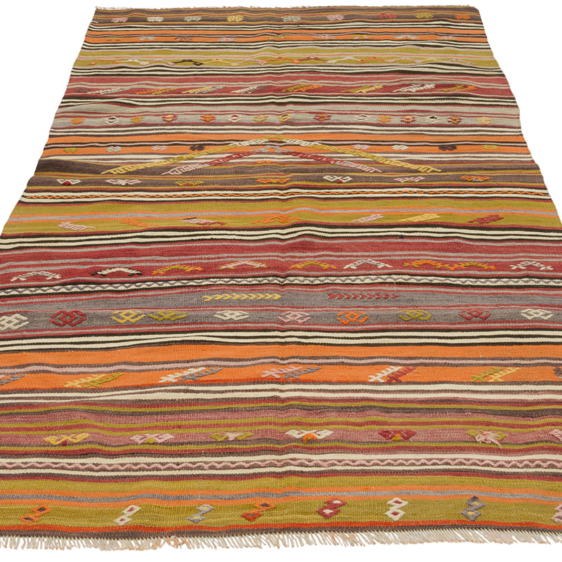 Alfombra Vintage Kilim Turca - 117 cm x 218 cm - K0085952