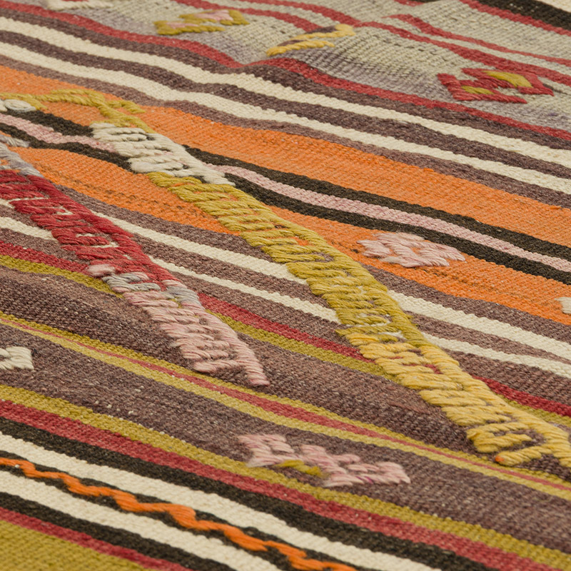 Alfombra Vintage Kilim Turca - 117 cm x 218 cm - K0085952