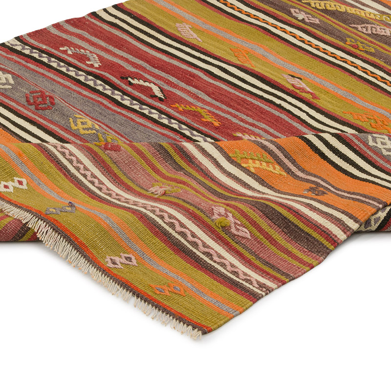 Alfombra Vintage Kilim Turca - 117 cm x 218 cm - K0085952