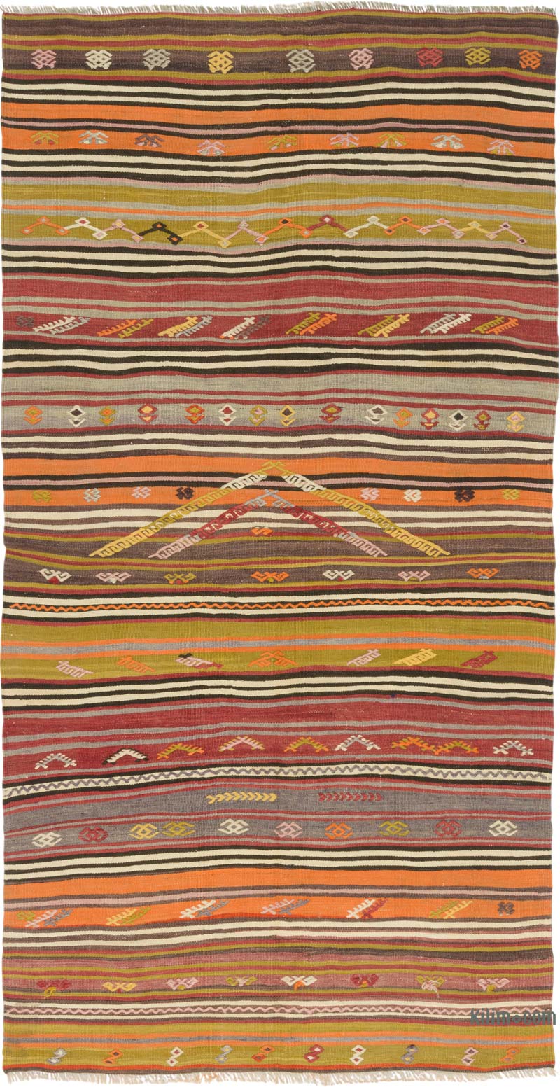 Alfombra Vintage Kilim Turca - 117 cm x 218 cm - K0085952