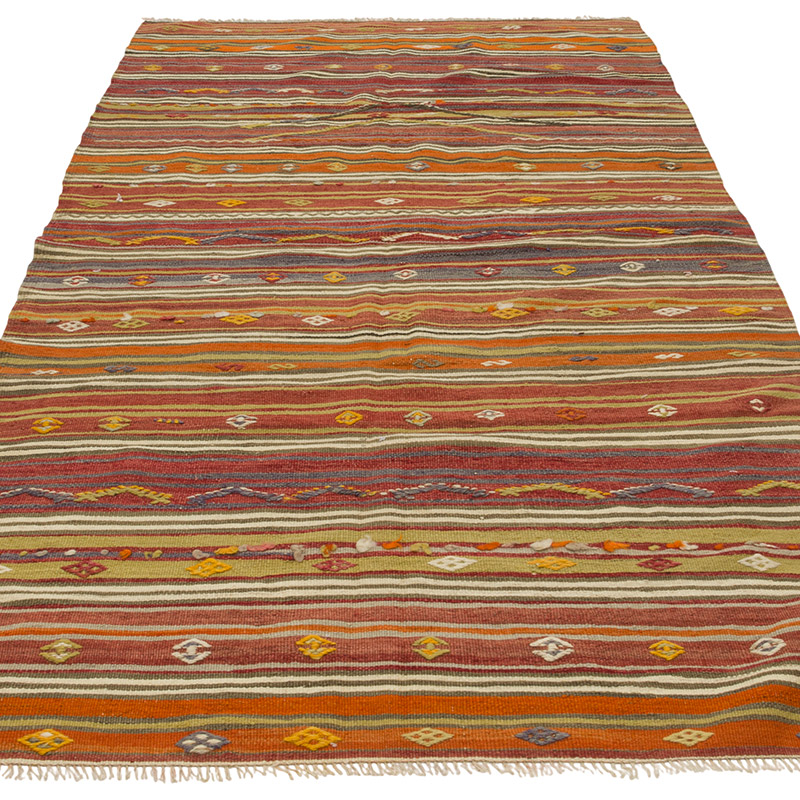 Alfombra Vintage Kilim Turca - 116 cm x 223 cm - K0085953