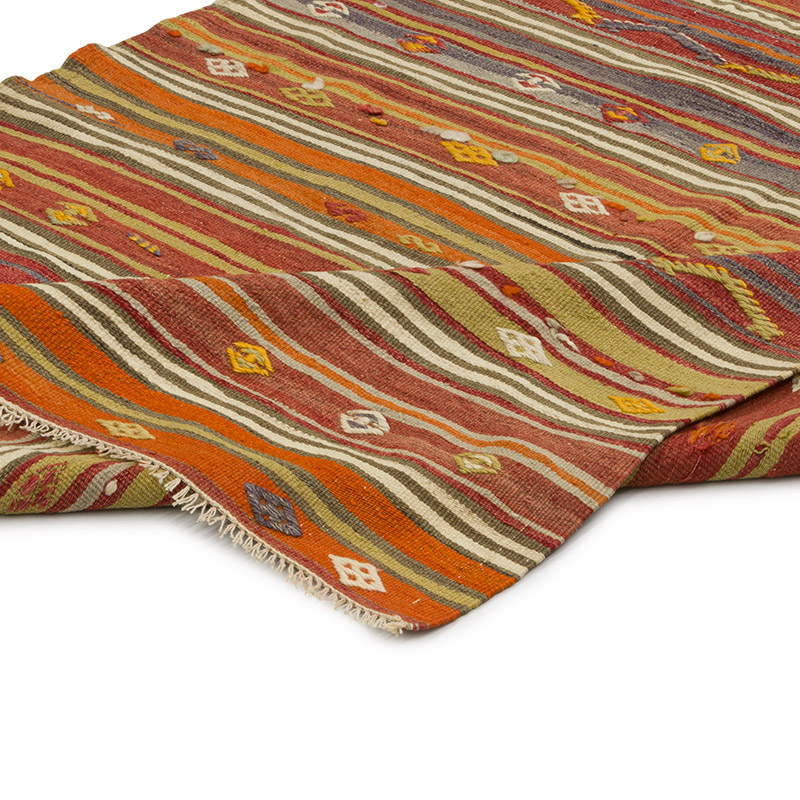 Alfombra Vintage Kilim Turca - 116 cm x 223 cm - K0085953