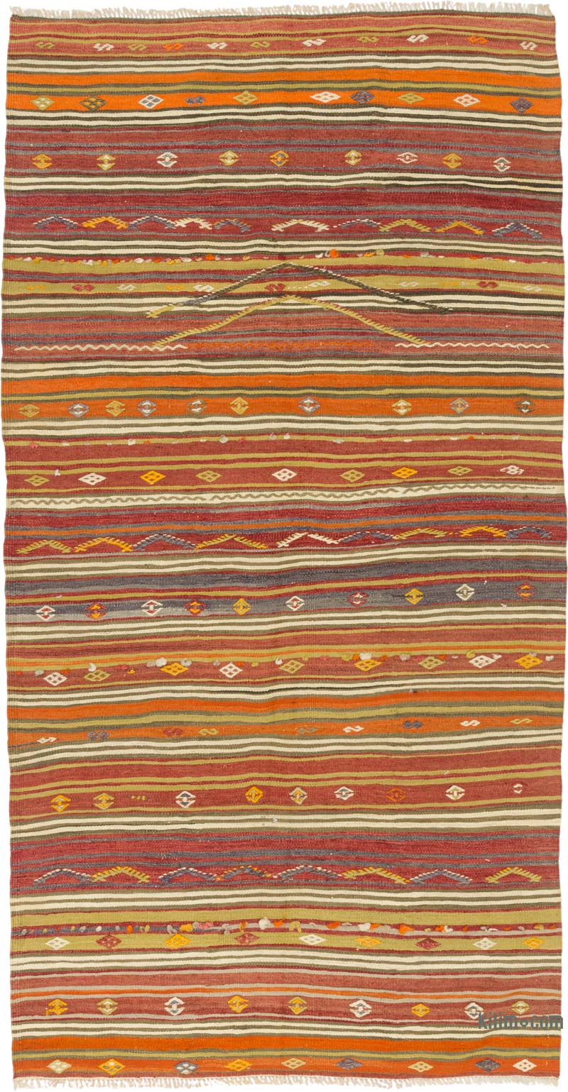 Alfombra Vintage Kilim Turca - 116 cm x 223 cm - K0085953