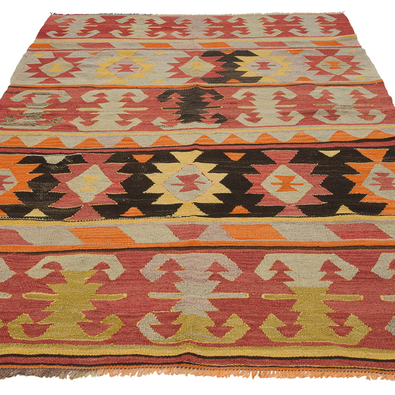 Alfombra Vintage Kilim Turca - 148 cm x 232 cm - K0085954