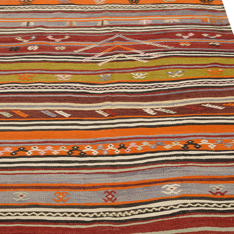 Vintage Turkish Kilim Rug - 3' 9" x 6' 9" (45" x 81") - K0085959