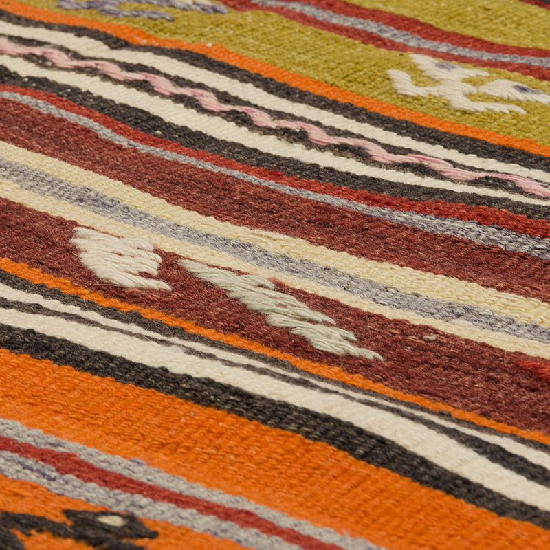Vintage Turkish Kilim Rug - 3' 9" x 6' 9" (45" x 81") - K0085959