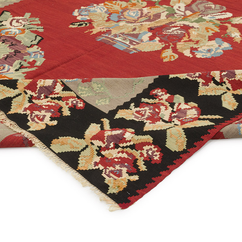 Vintage Handwoven Moldovan Kilim Rug - K0085971