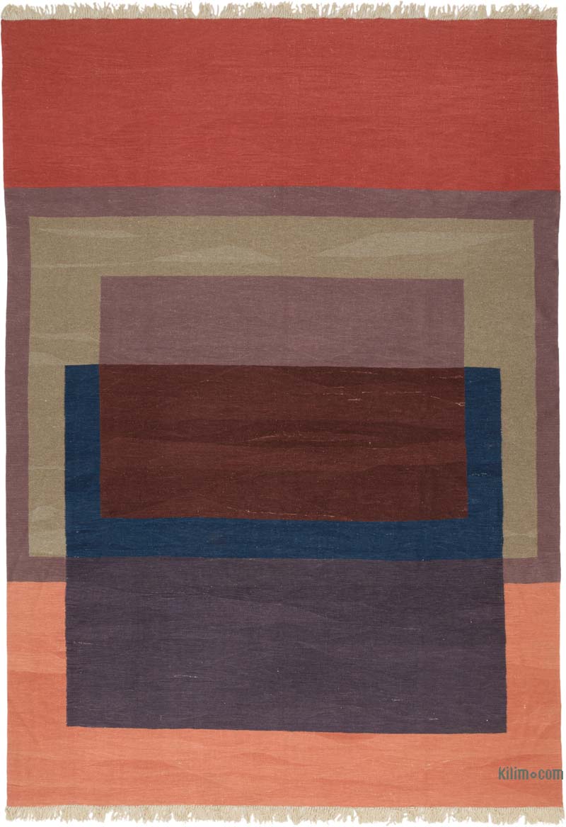 New Handwoven Turkish Kilim Rug - 9' 1" x 12' 9" (109" x 153") - K0085978