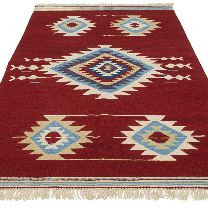 New Handwoven Turkish Kilim Rug - 3' 11" x 6' 9" (47" x 81") - K0085981