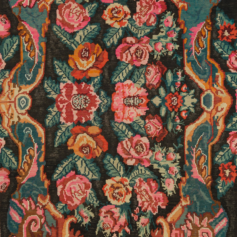 Vintage Handwoven Moldovan Kilim Rug - K0085982