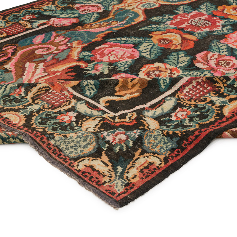 Vintage Handwoven Moldovan Kilim Rug - K0085982