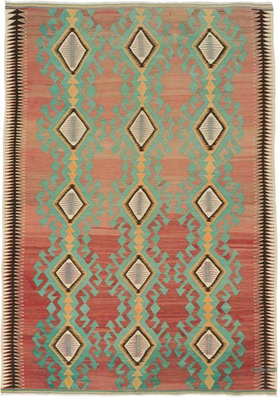 Alfombra Vintage Afyon Kilim - 202 cm x 288 cm