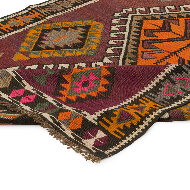 Vintage Kars Kilim Runner - 4' 9" x 13'  (57" x 156") - K0085987