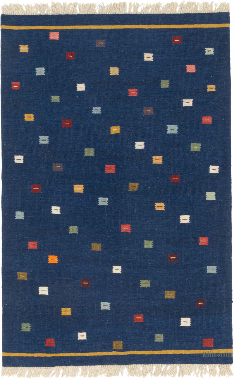 New Handwoven Turkish Kilim Rug - 4'  x 6' 1" (48" x 73") - K0085996