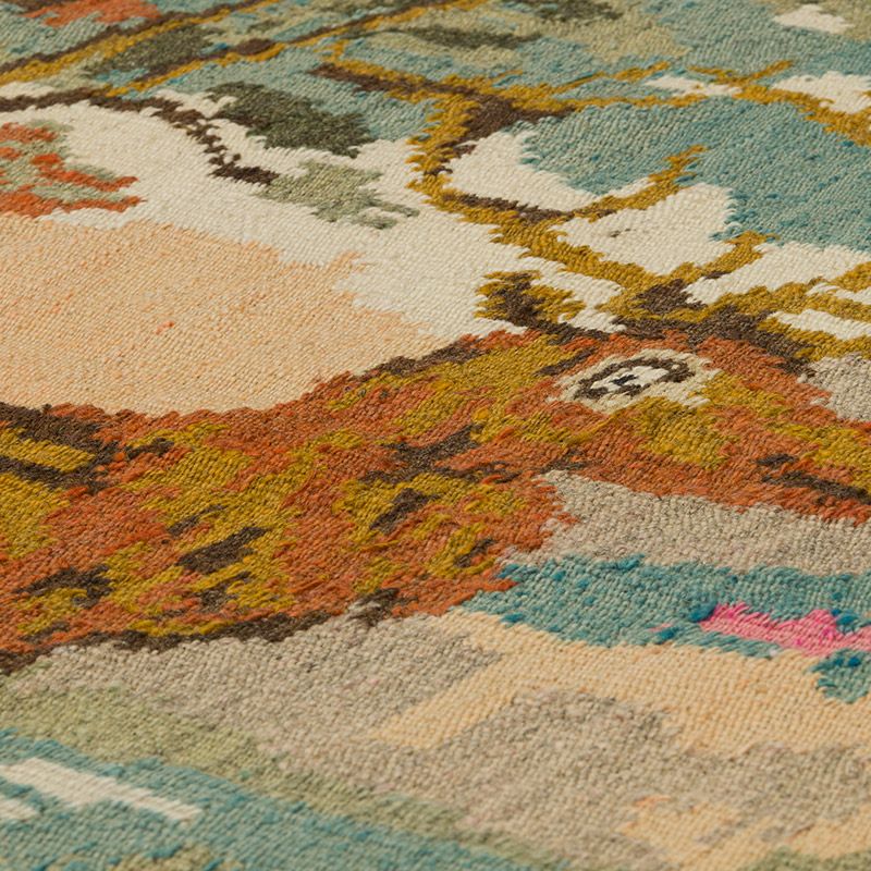 Vintage Handwoven Moldovan Kilim Rug - K0085997