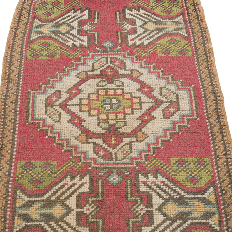 El Dokuma Vintage Halı - 53 cm x 95 cm - K0086002